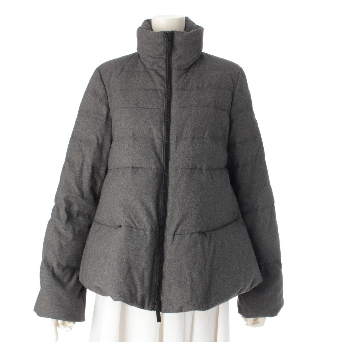 Emporio Armani Logo embroidery high neck Down jacket outer 6R2B84 Dark gray 42