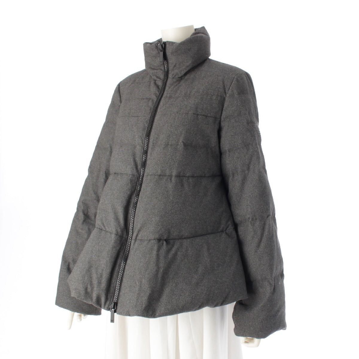 Emporio Armani Logo embroidery high neck Down jacket outer 6R2B84 Dark gray 42