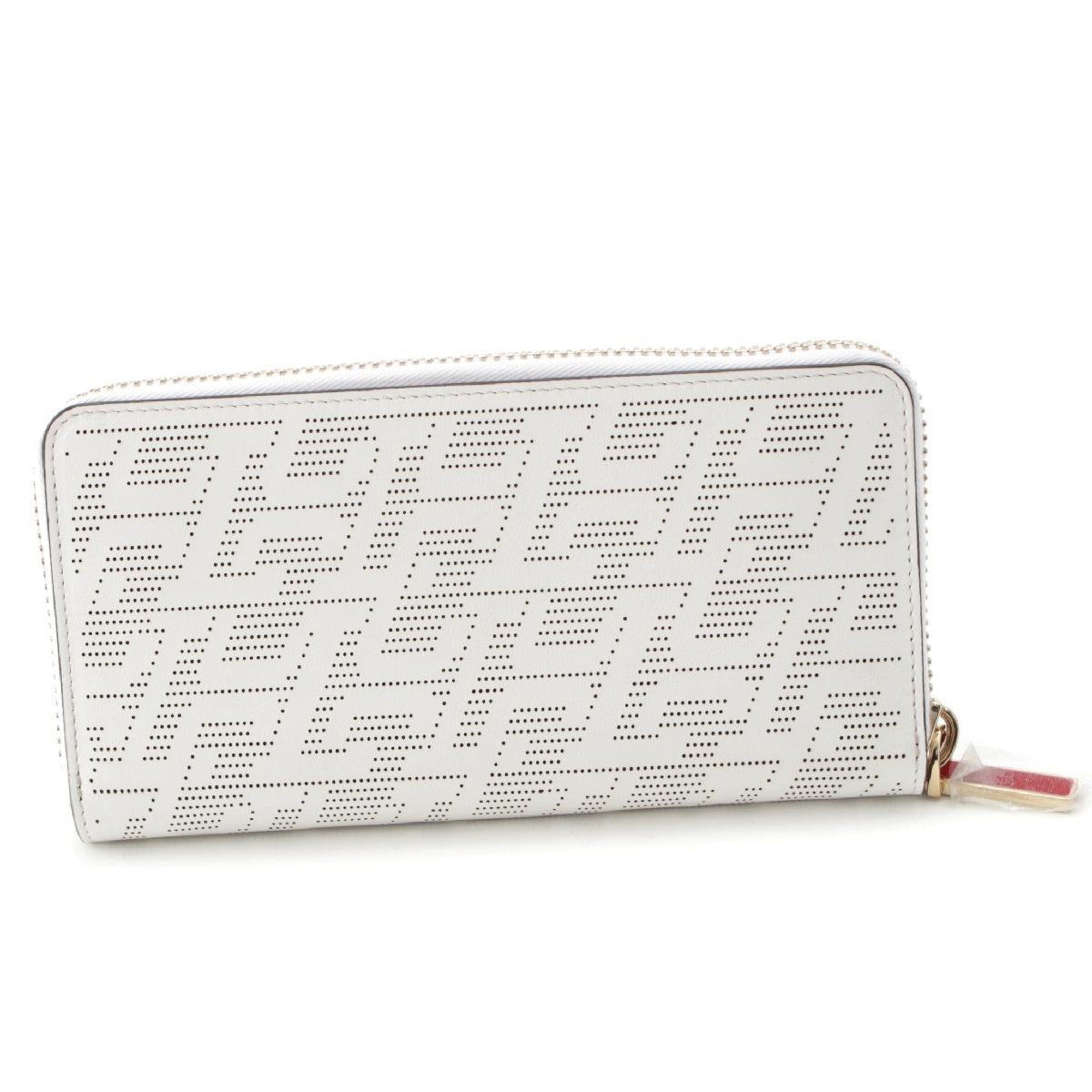 Christian Louboutin CL Monogram Double Panettone Zip Around Purse Wallet 1235147 white