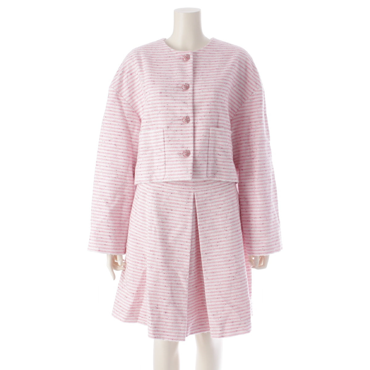 CHANEL 23C Cruise collection COCO Mark Border Jacket Skirt setup P7633