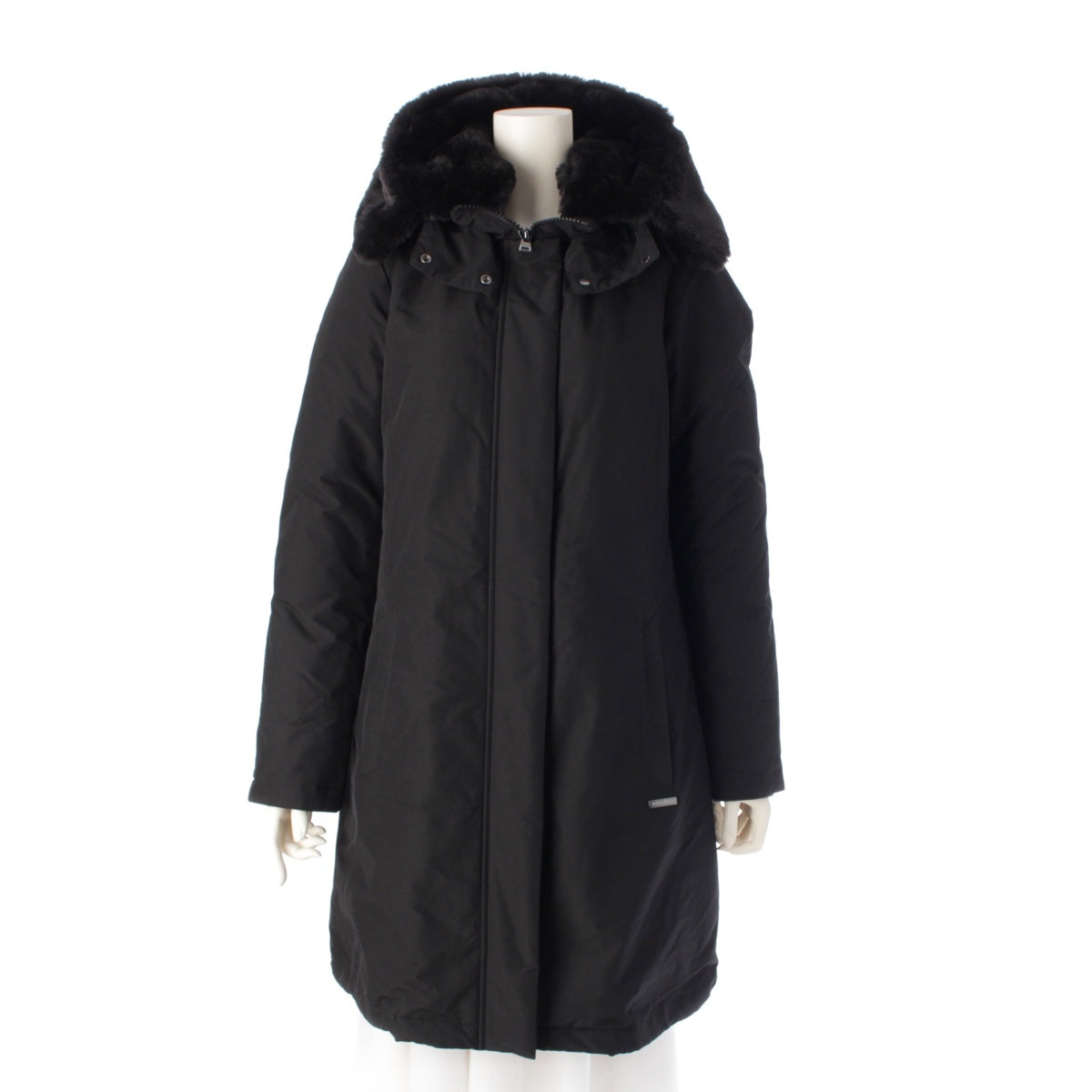 WOOLRICH Bowbridge Parka Food fur down coat outer WWOU0551 black M
