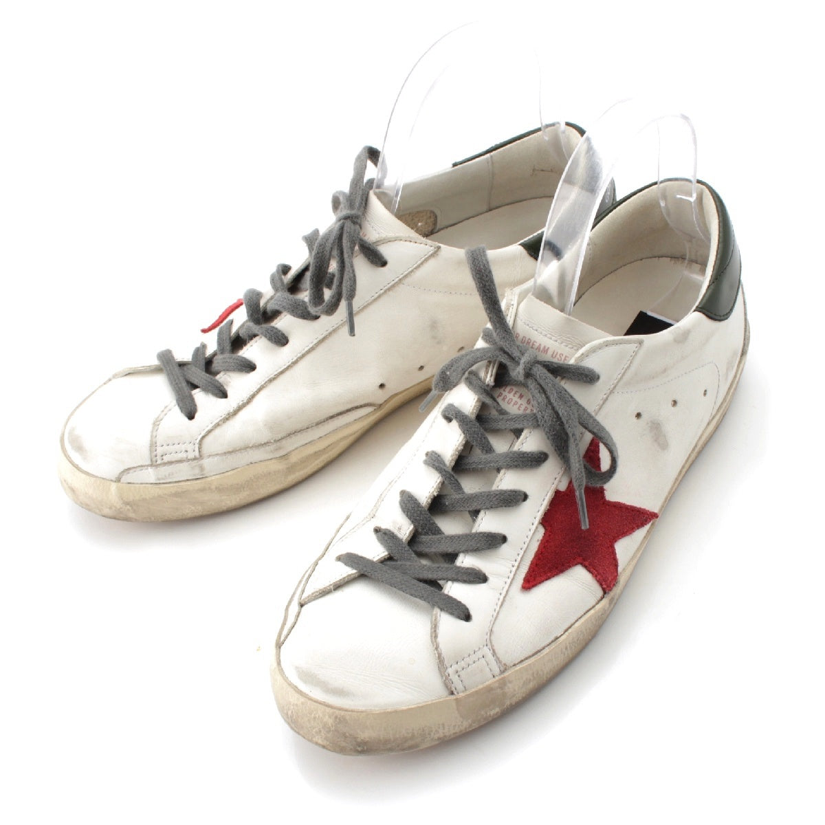 GOLDEN GOOSE Super-Star Leather suede Low cut sneakers shoes white 43