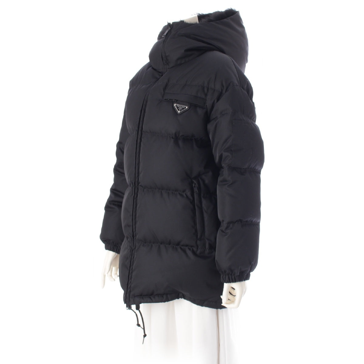 PRADA RE-NYLON Gabardine puffer RFID Down jacket outer 29X808 black 36