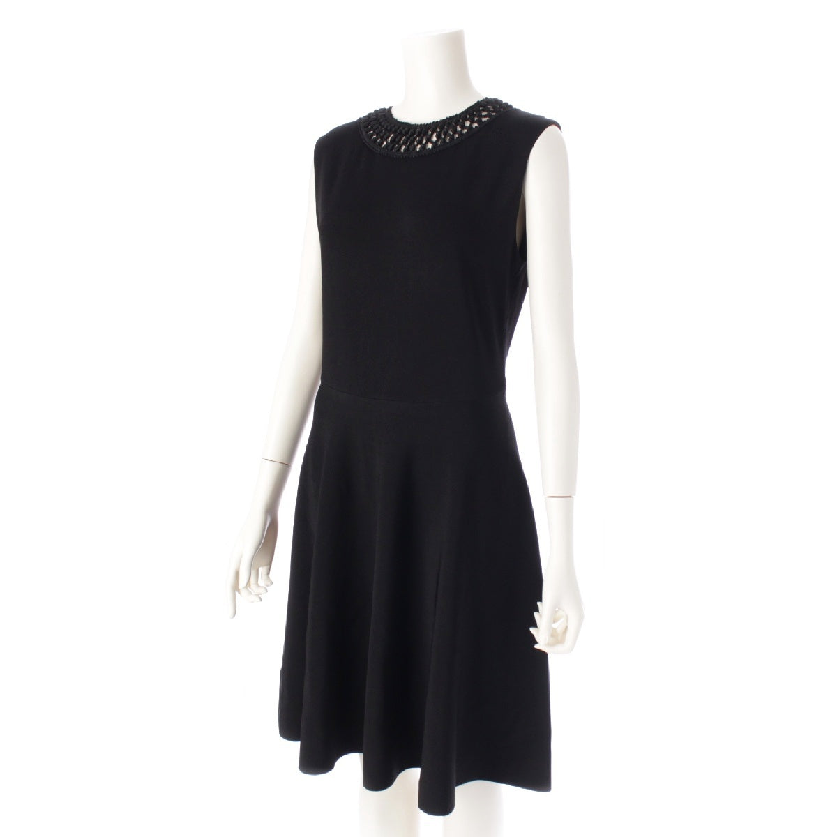 VALENTINO Sleeveless Braided one piece dress black L