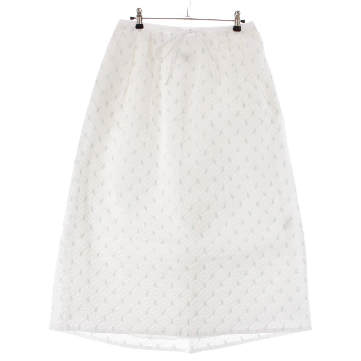 Drawer 24Stainless Steel M.SUMMER1 Matelasse Tuck Puffy Jacquard All-Over Pattern skirt 6524-299-1802 white 36