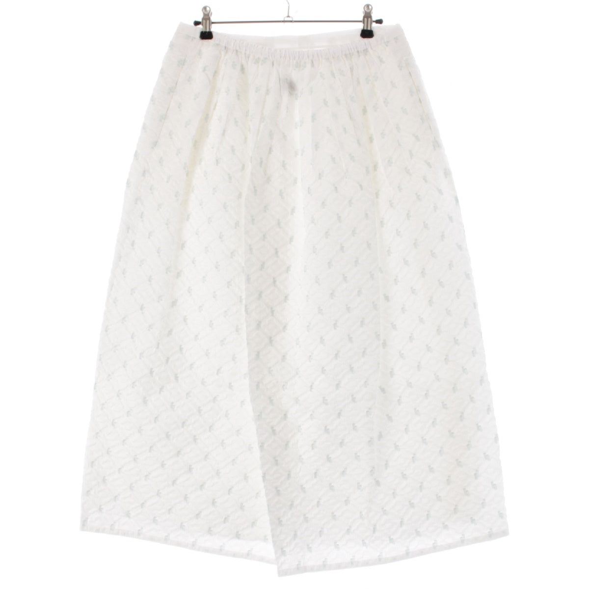 Drawer 24Stainless Steel M.SUMMER1 Matelasse Tuck Puffy Jacquard All-Over Pattern skirt 6524-299-1802 white 36