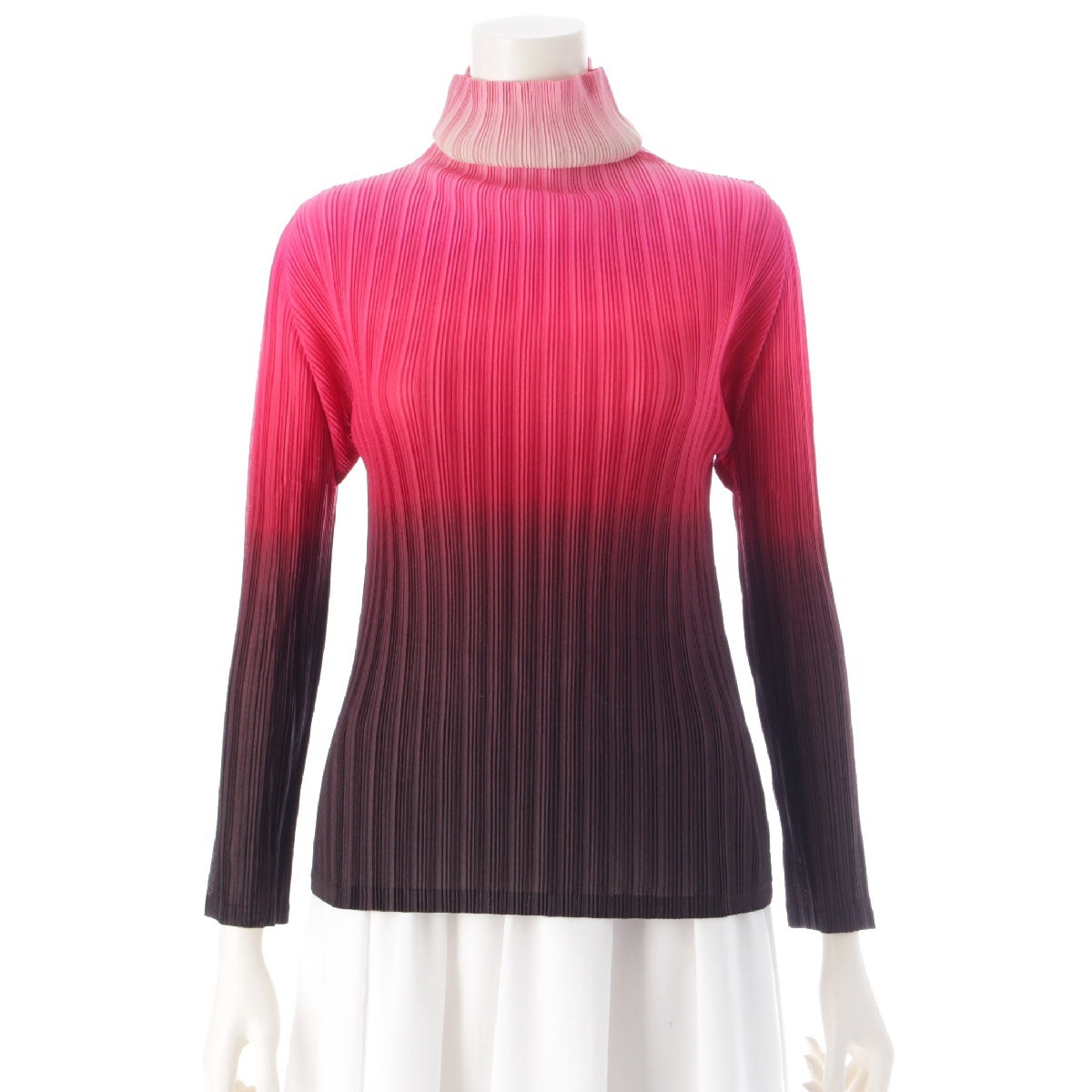 PLEATS PLEASE ISSEY  High Neck Gradient Cut tops PP11-FK311 Red 3