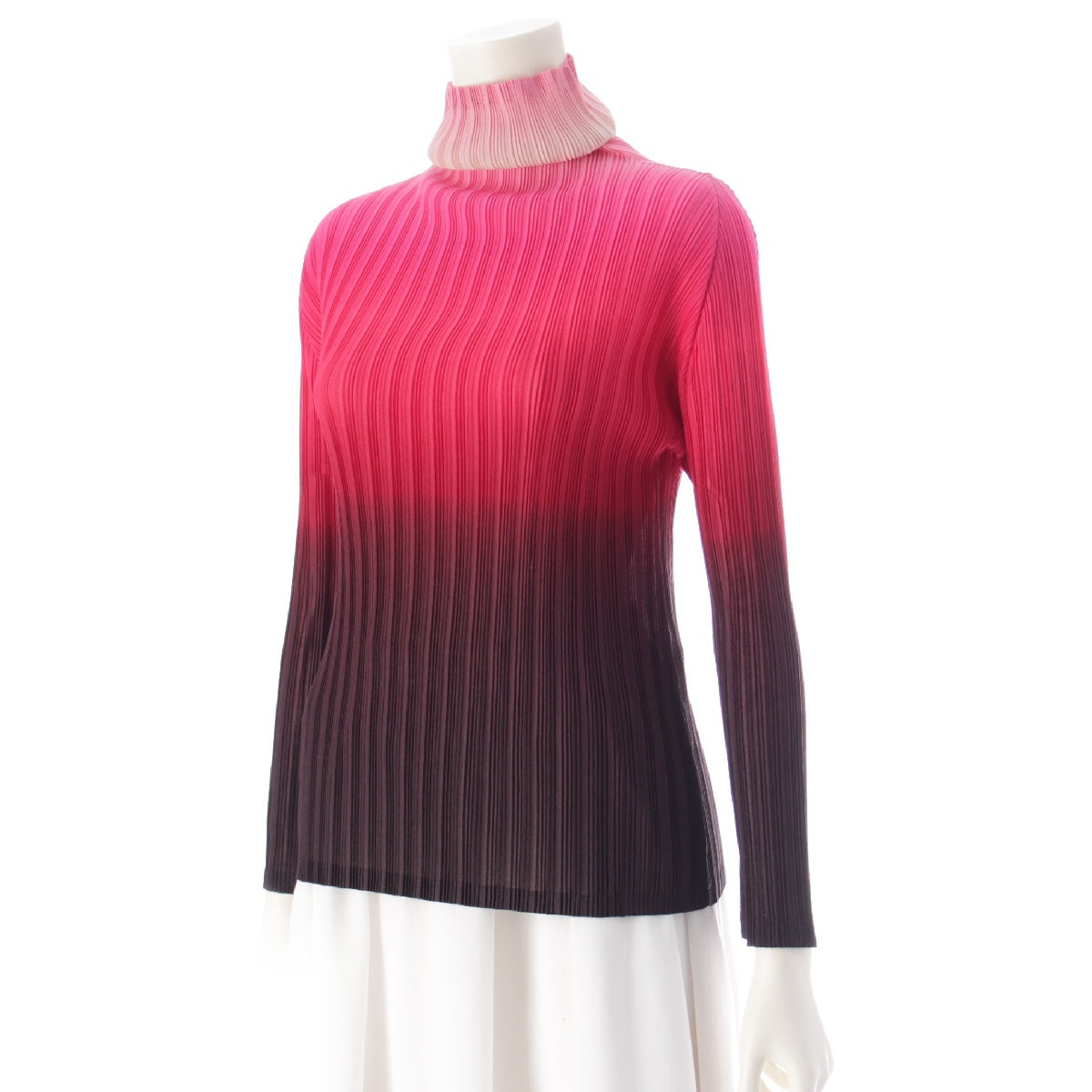 PLEATS PLEASE ISSEY  High Neck Gradient Cut tops PP11-FK311 Red 3