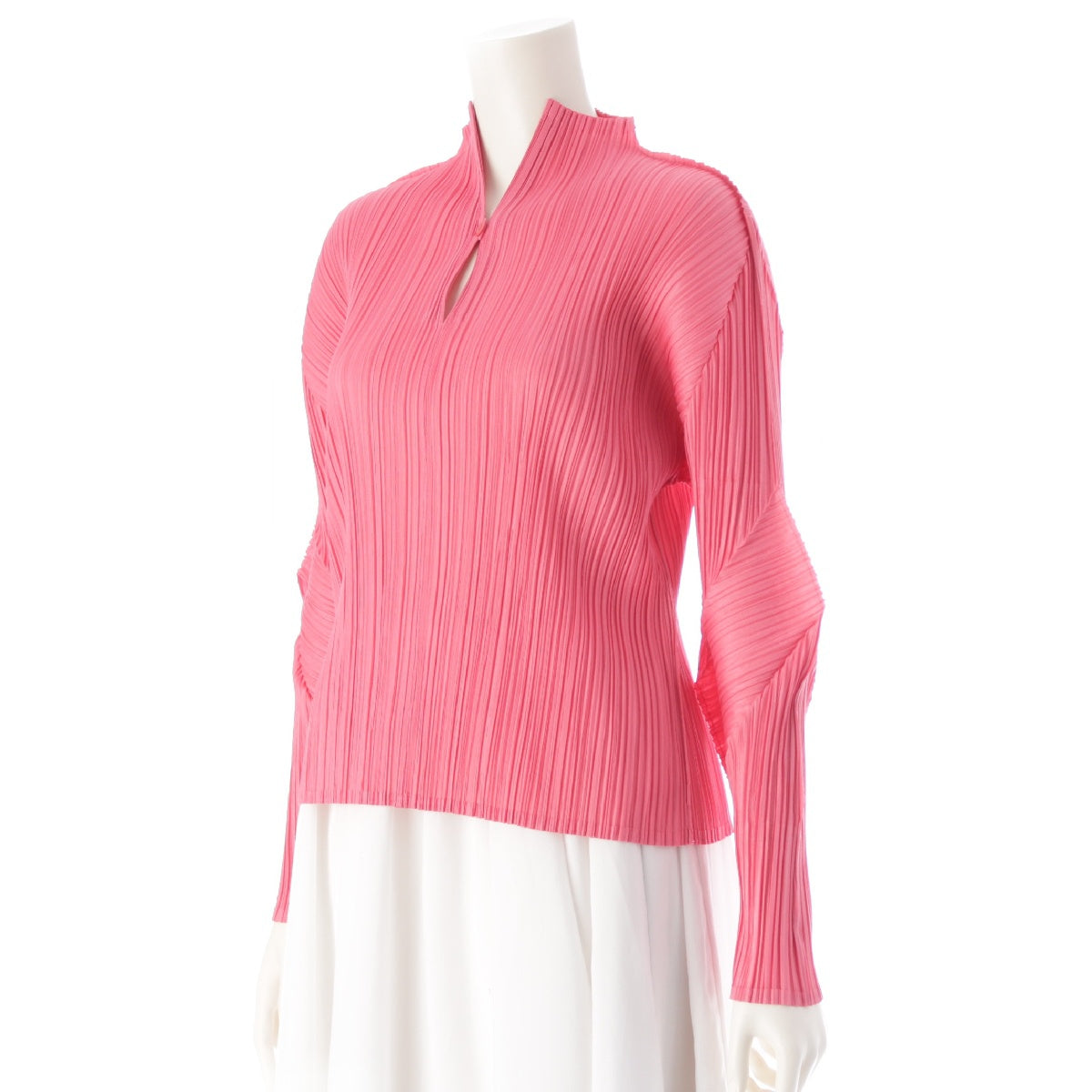 ISSEY MIYAKE Long sleeves blouse tops PP51-JK124 pink 3