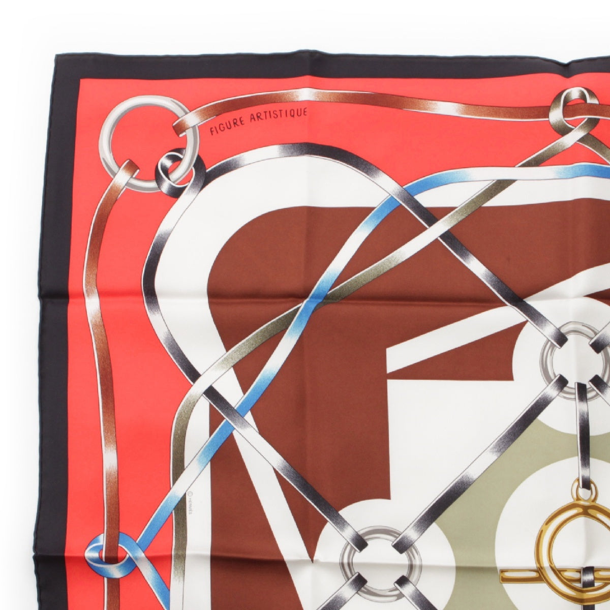HERMES Calle 90 silk FIGURE ARTISTIQUE scarf multicolor