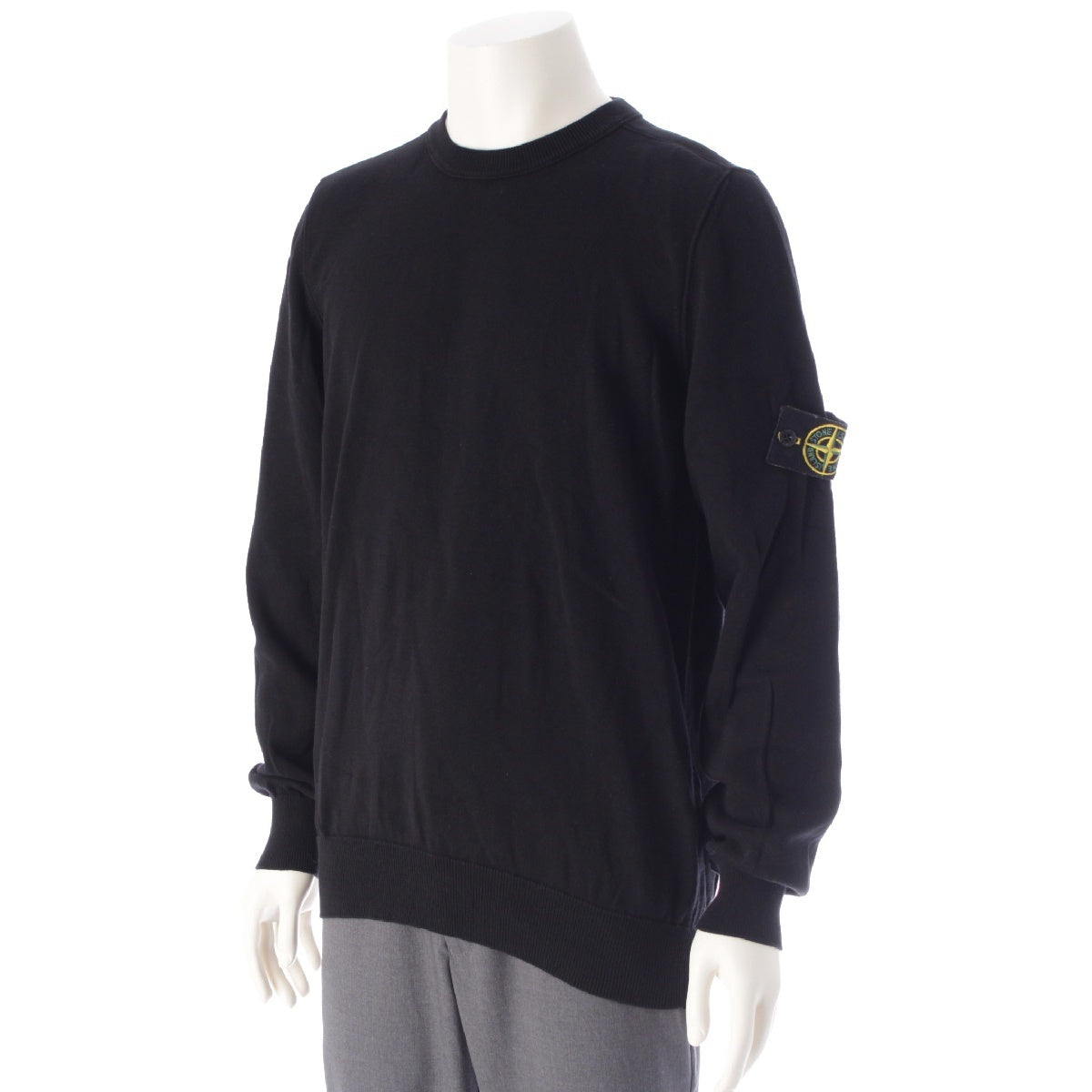STONE ISLAND cotton Crew neck knit sweater tops 761554082 black L