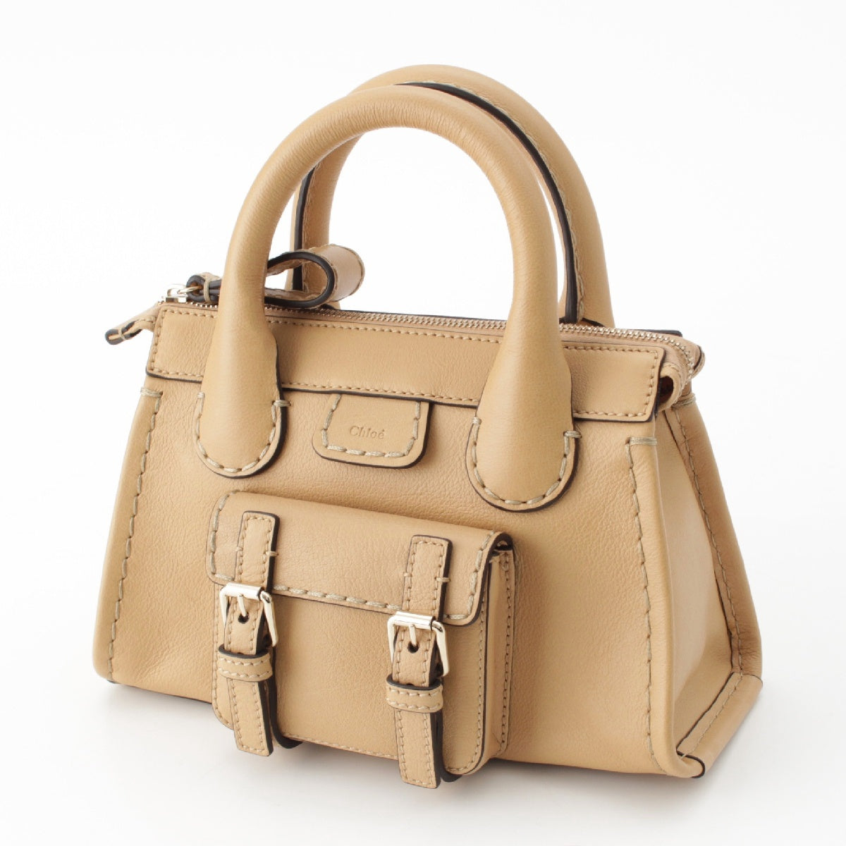 Chloe EDITH MINI leather 2way Shoulder Handbag beige