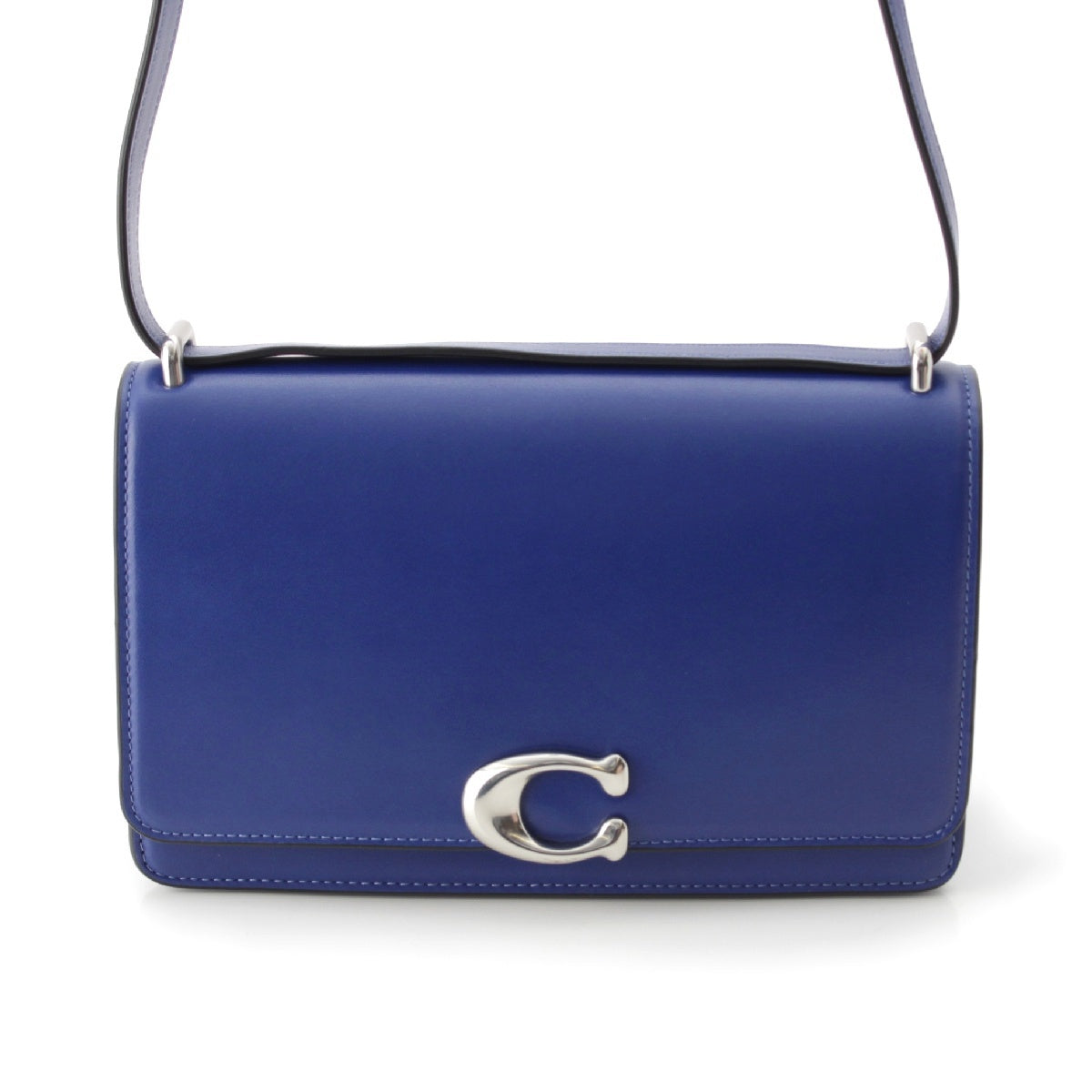 COACH Bandit leather C Push Pin Shoulder Bag Cross body J2222-CC416 Blue silver