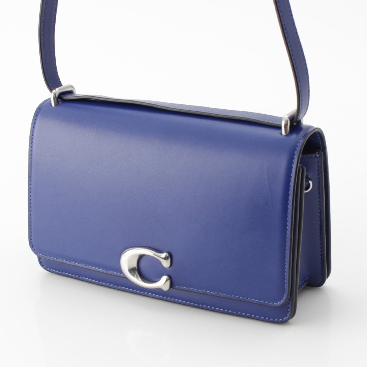COACH Bandit leather C Push Pin Shoulder Bag Cross body J2222-CC416 Blue silver