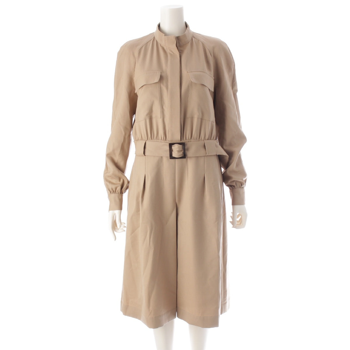 Kiton Wool blend With belt one piece dress beige 44