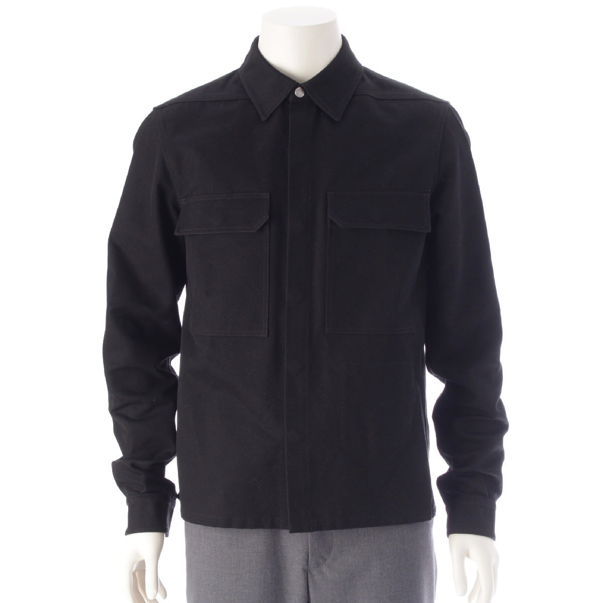 Rick Owens 24AW cotton Square pocket outer shirt Jacket RD02DD6234 black 46