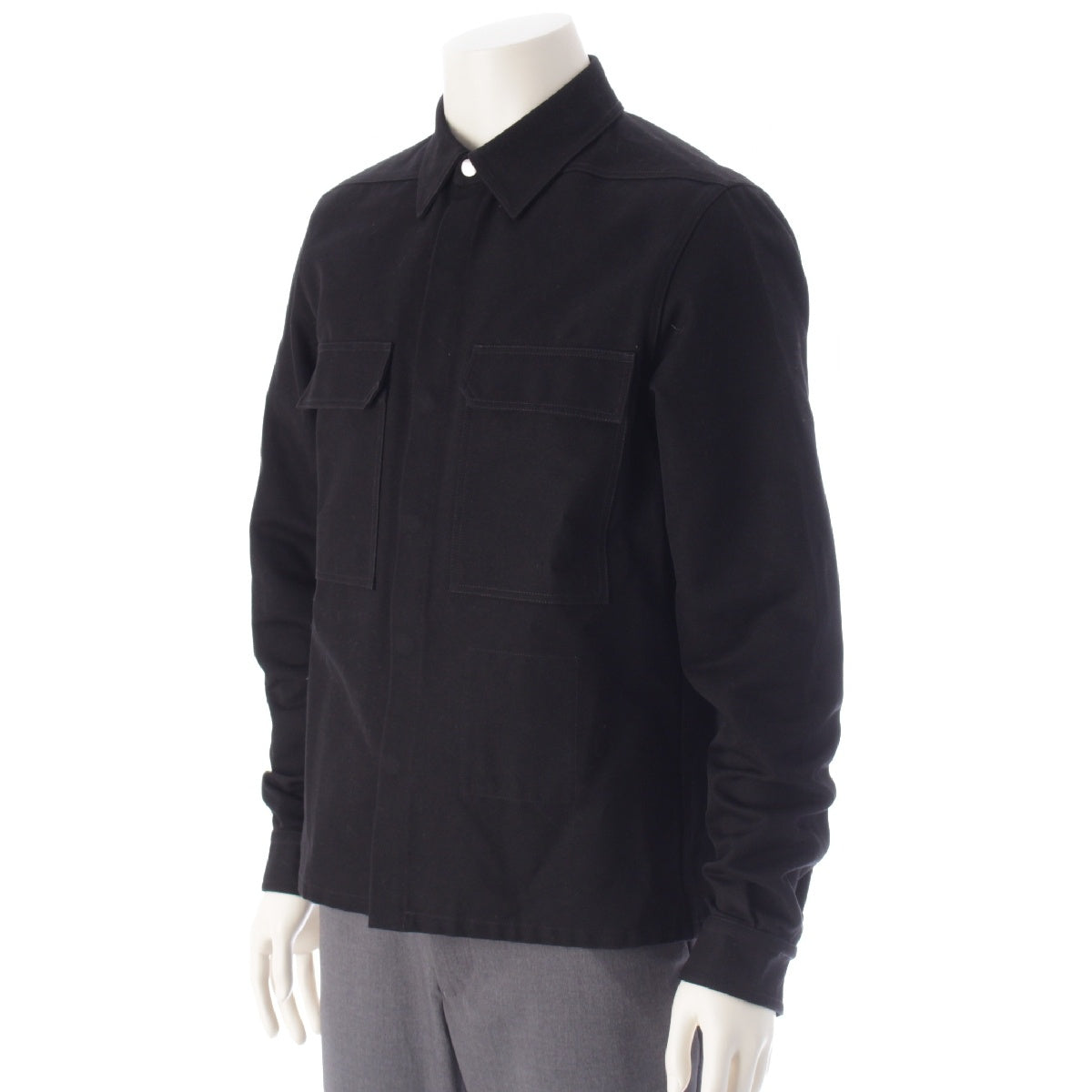 Rick Owens 24AW cotton Square pocket outer shirt Jacket RD02DD6234 black 46