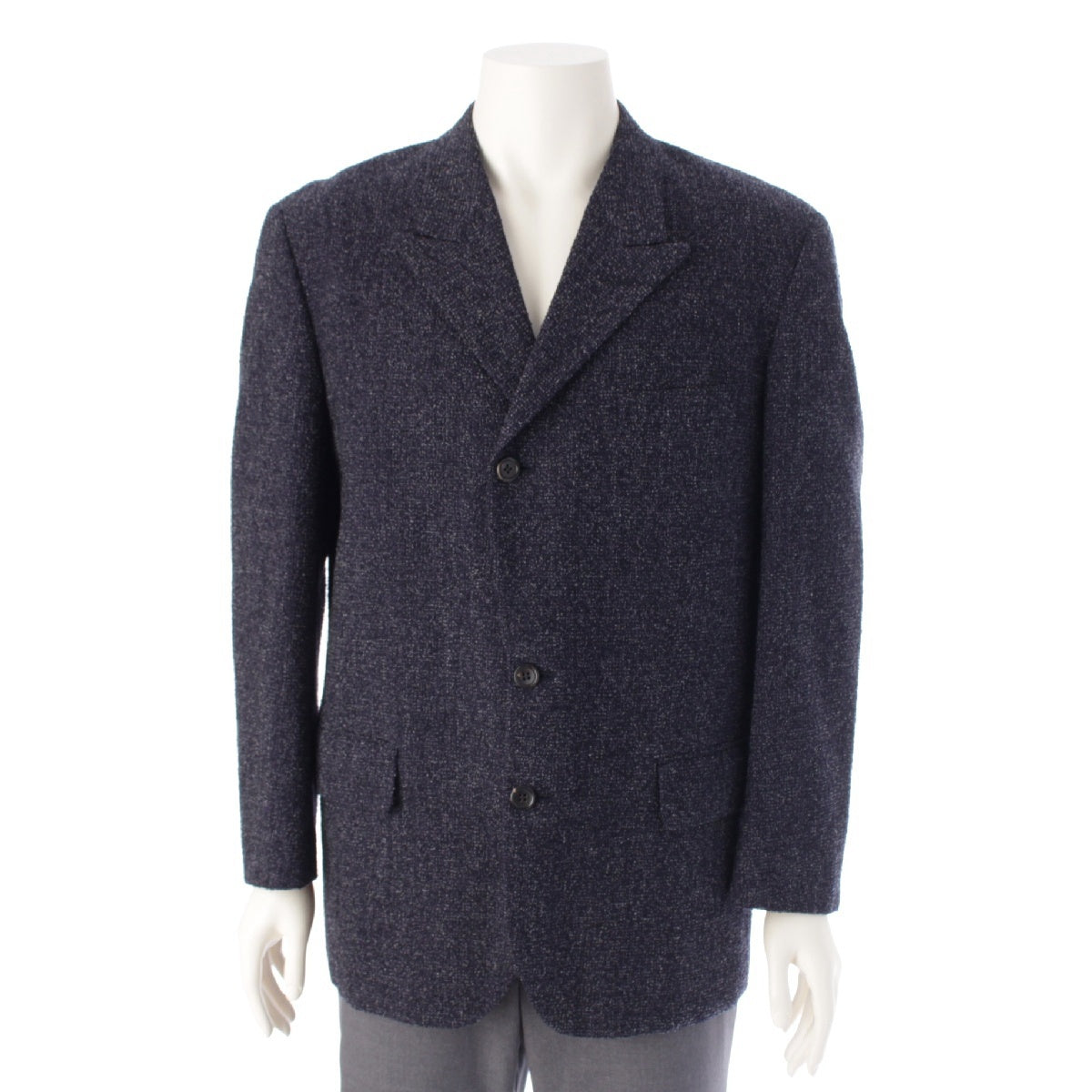 COMME des GARCONS HOMME 97AW wool Vintage Single tailored jacket HJ‐04014S Black x Purple x Grey S