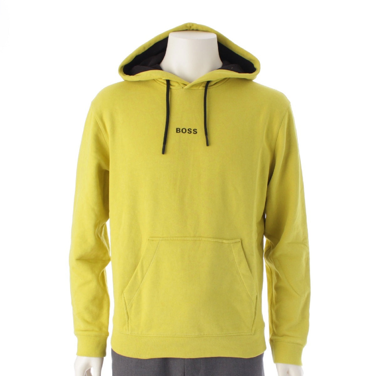 HUGO BOSS Logo Long Sleeve Hoodie Parker Pullover tops yellow M