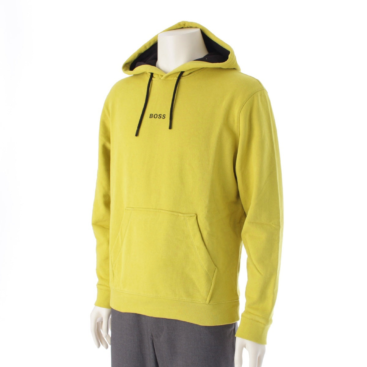 HUGO BOSS Logo Long Sleeve Hoodie Parker Pullover tops yellow M