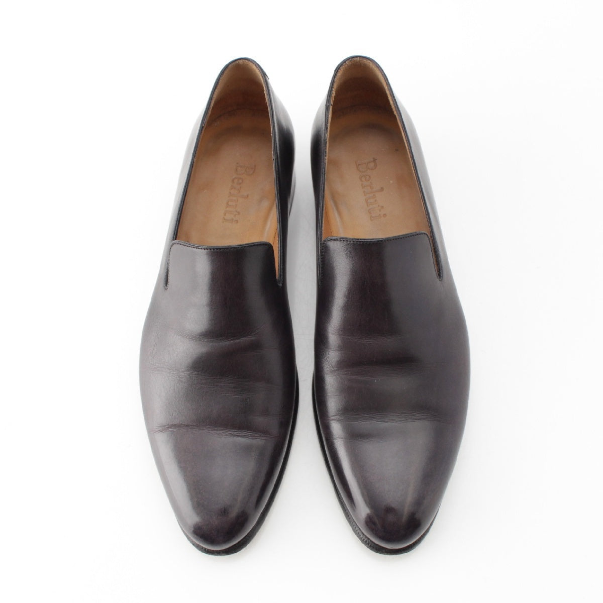 Berluti leather Cursive Galle Patine loafers Dress shoes Charcoal gray 8