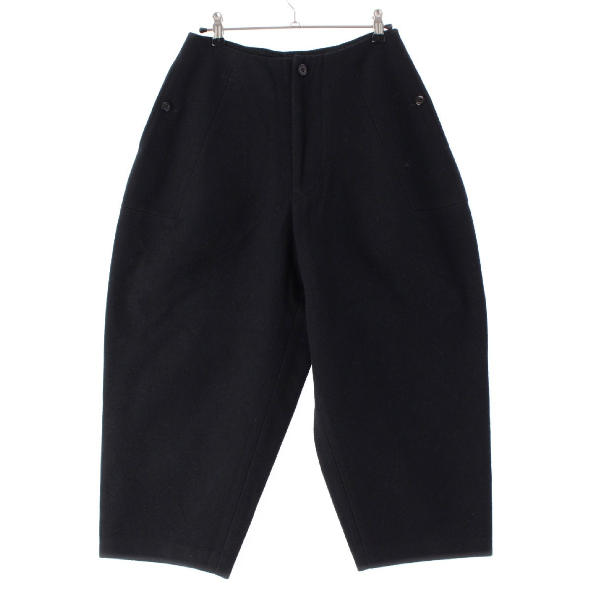 Yohji Yamamoto wool wide Pants Bottoms black Stainless Steel