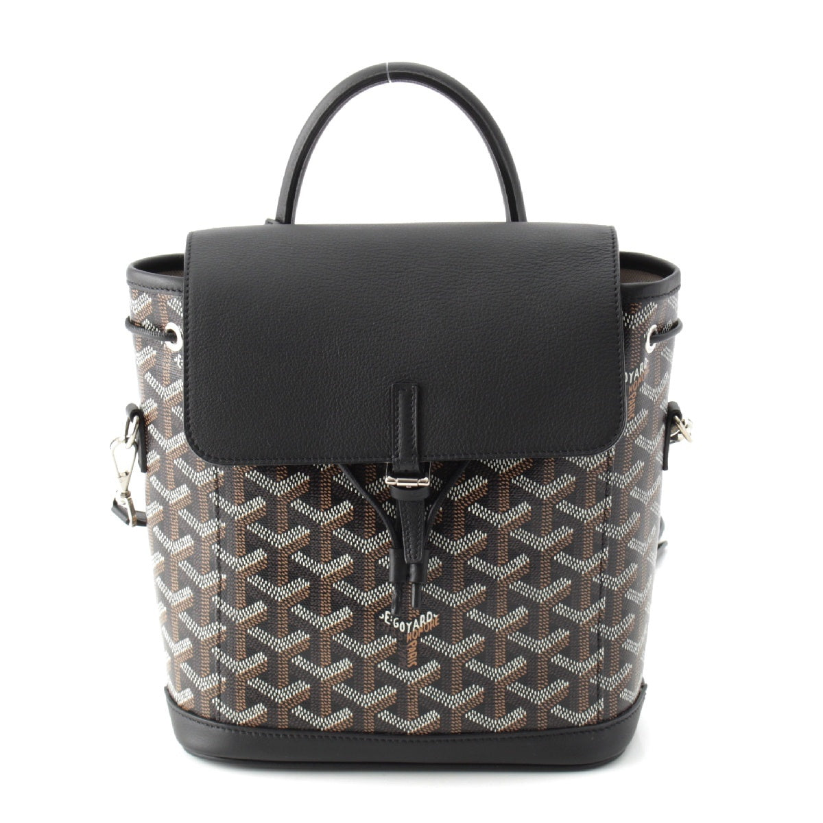 GOYARD Alpin Mini Herringbone 3way Backpack Daypack bag black