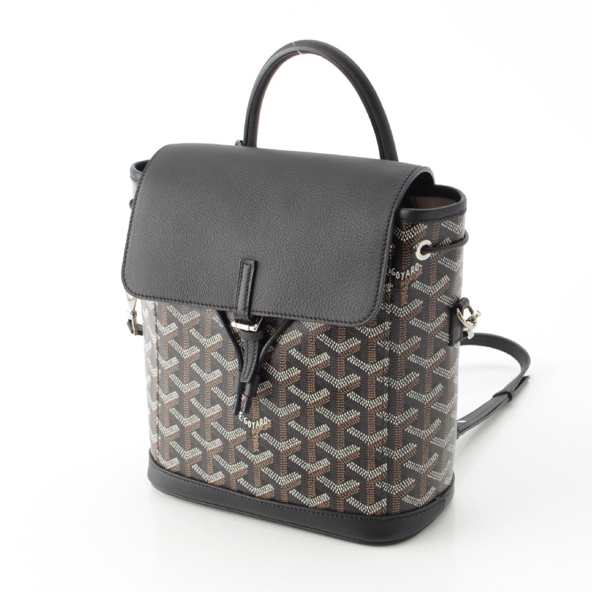 GOYARD Alpin Mini Herringbone 3way Backpack Daypack bag black