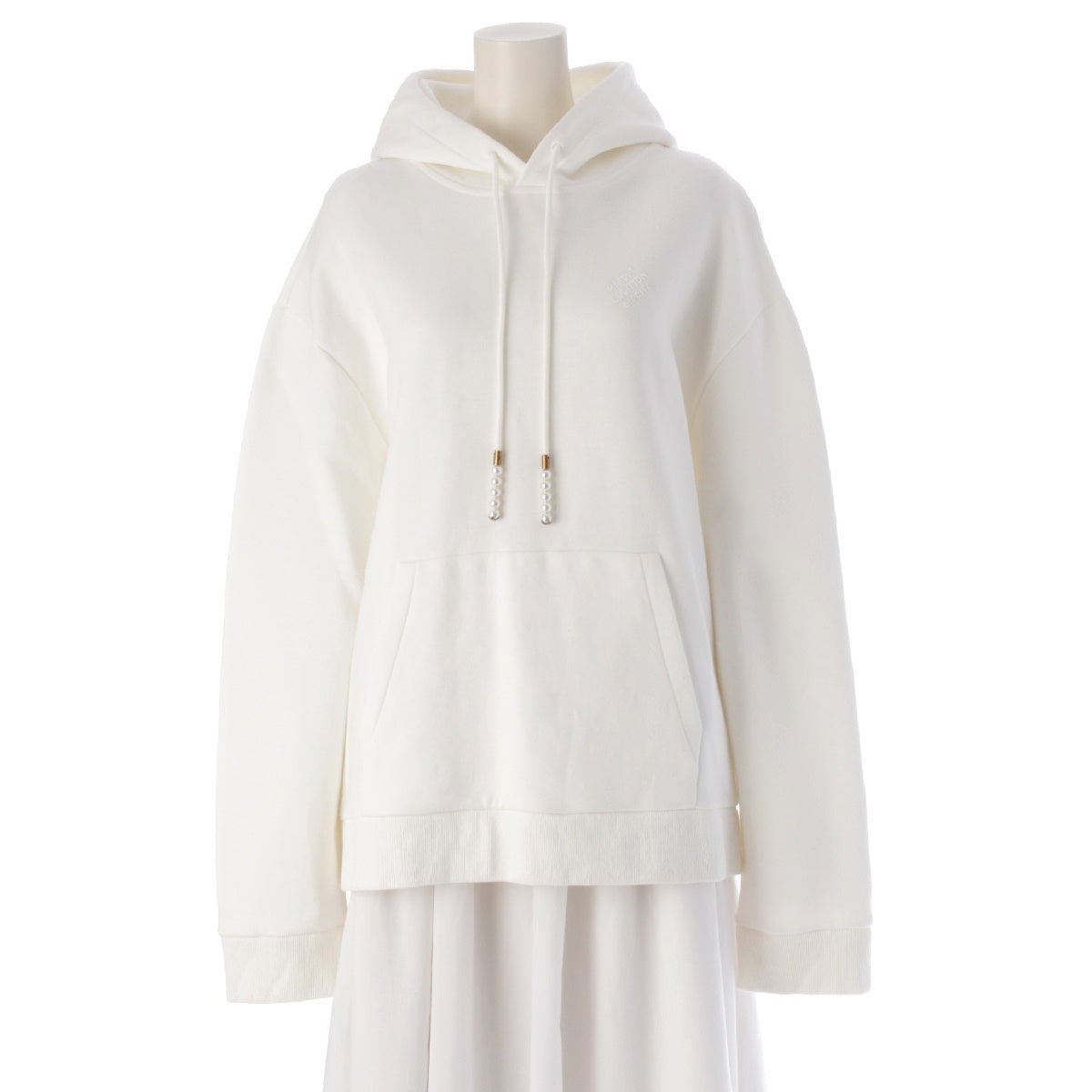 LOUIS VUITTON 24Stainless Steel cotton Embroidered hood Parker Pullover tops RM241 CFJ HQD87W off white XL
