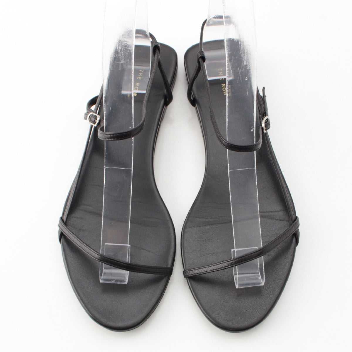 THE ROW leather Bear Strap Flats Sandals black 35