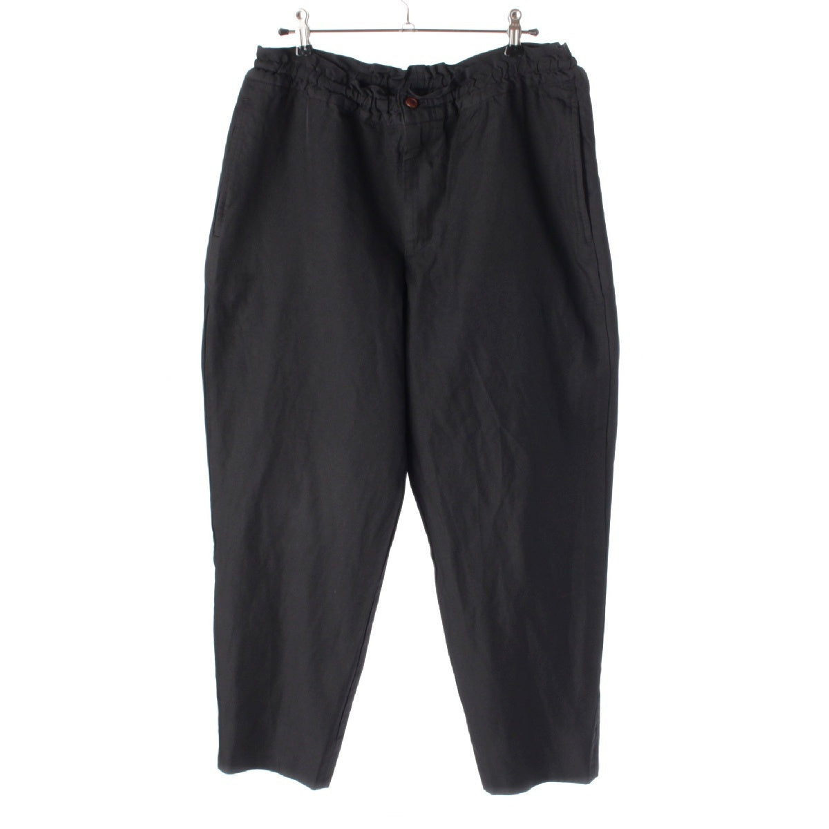 COMME des GARCONS HOMME PLUS AD2018 Polyester Shrinkage Product dyed wide easy Pants Bottoms PA-P058 black XS