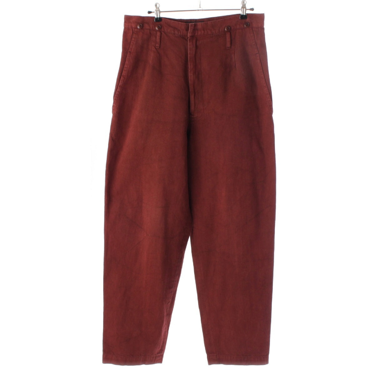 Y's cotton Product dyed, wide with suspenders Pants Bottoms Burgundy 2