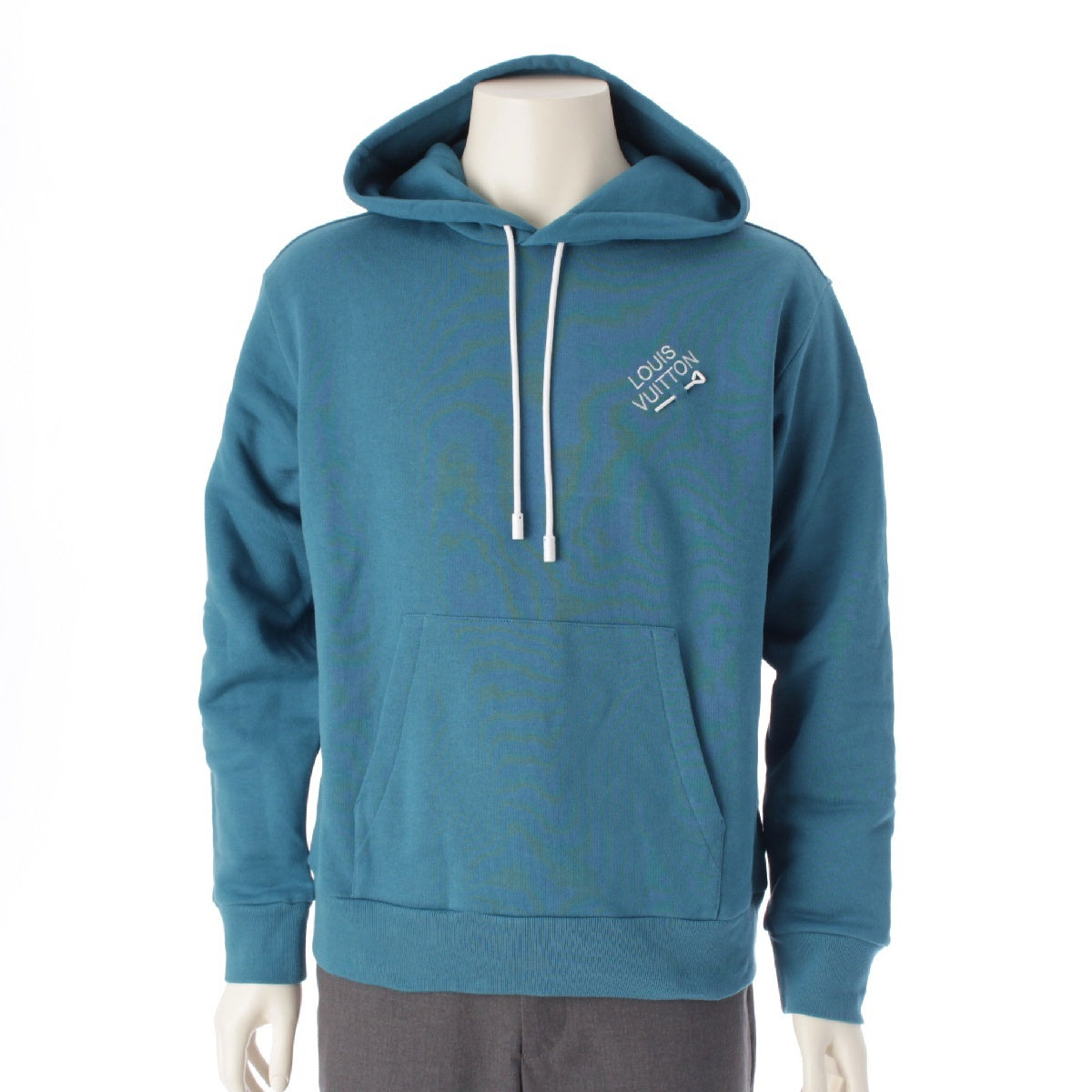 LOUIS VUITTON cotton Signature Embroidered Logo Parker Sweatshirts Hoodies Tops HNY56W blue S
