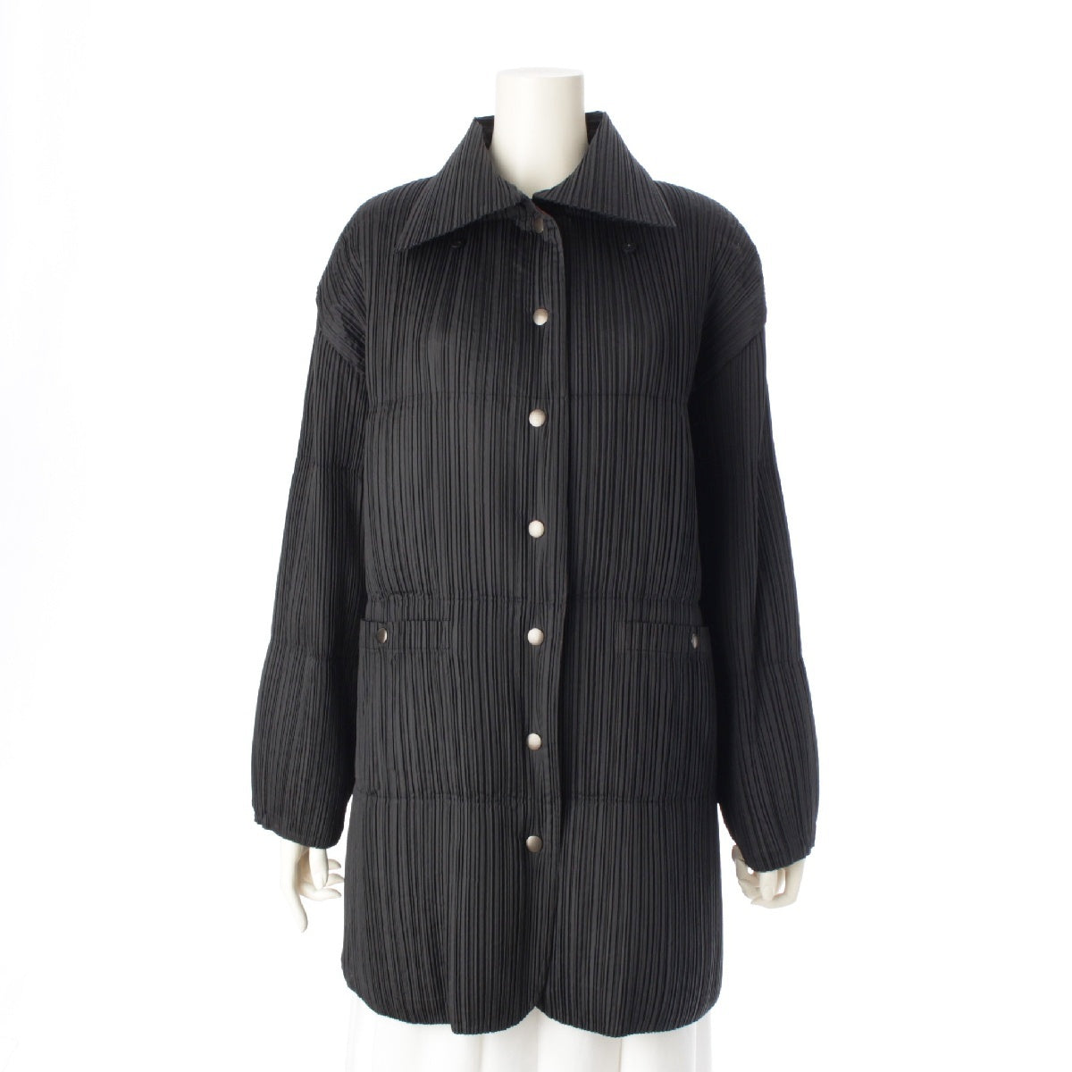 ISSEY MIYAKE 97AW Vintage Pleated Press Long Down jacket Coat outer IM74-FD912 black M