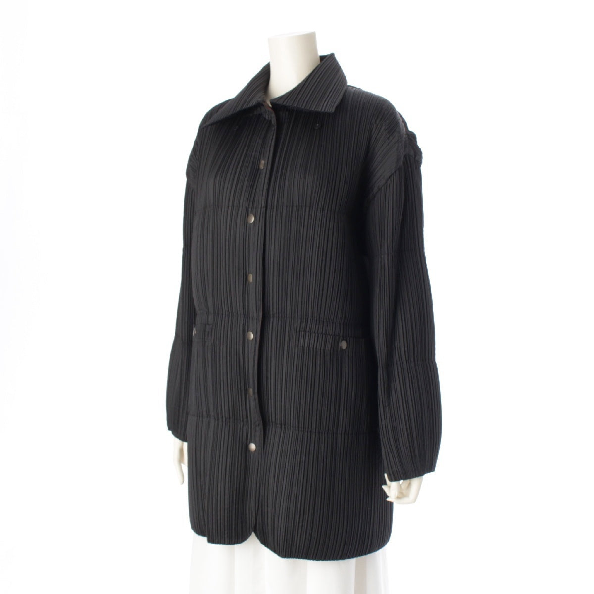 ISSEY MIYAKE 97AW Vintage Pleated Press Long Down jacket Coat outer IM74-FD912 black M
