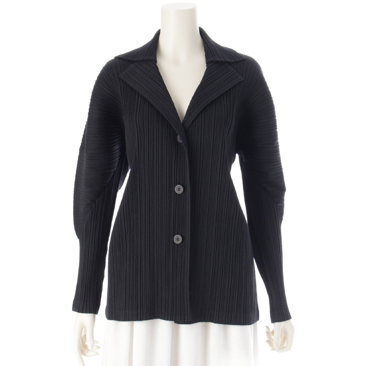 PLEATS PLEASE ISSEY  single tailored jacket Shirts Blouses Tops PP41-JD604 black 3