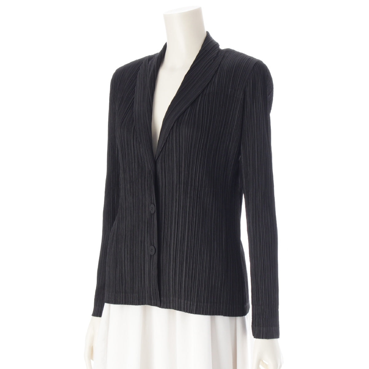 PLEATS PLEASE ISSEY  single Jacket Shirts Blouses Tops PP01-JD422 black 3