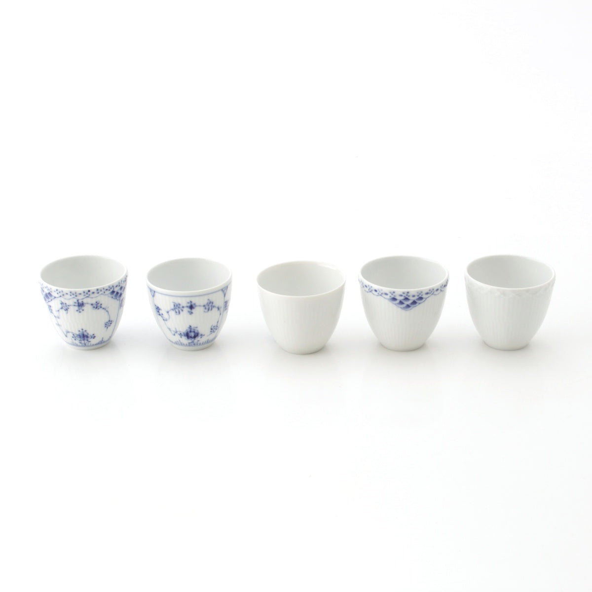 Royal Copenhagen Mix and Match Style Cup Sencha Bowl Set of 5 Tableware Pottery 057 white