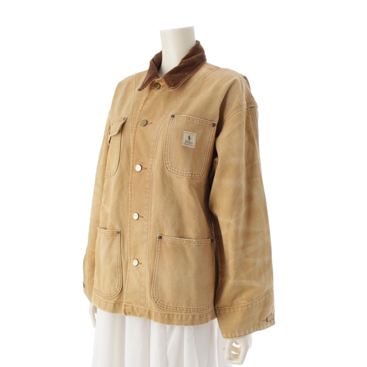 RALPH LAUREN Cotton canvas Utility Chore Coat Jacket beige XS