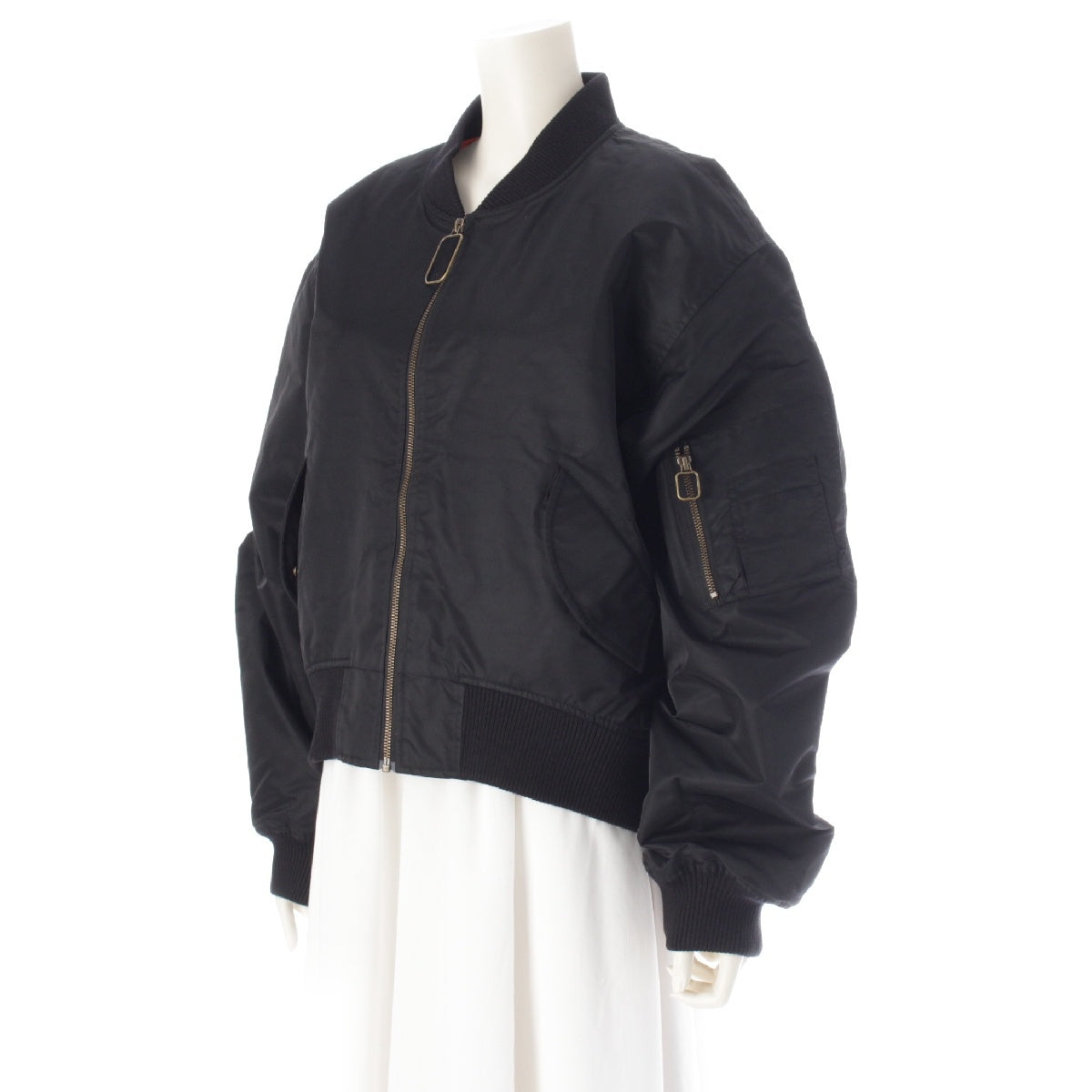 J.W.Anderson. Nylon Sunflower patch bomber Jacket Blouson outerwear JK0347 PG1666 black M