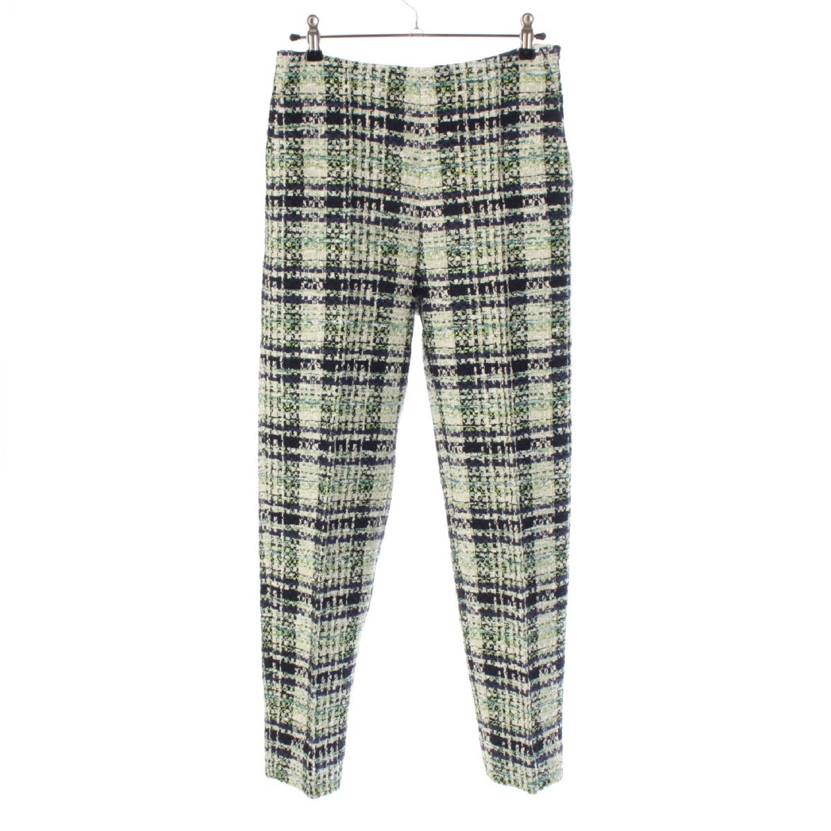 Drawer 23 years Cotton nylon blend Fancy Tweed Straight Pants Bottoms 6514-299-1296 Green White Navy 34