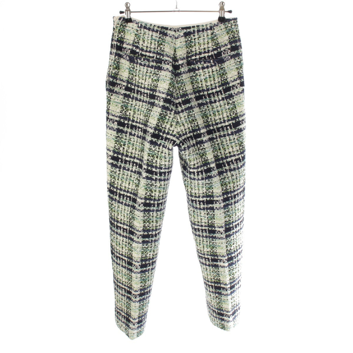 Drawer 23 years Cotton nylon blend Fancy Tweed Straight Pants Bottoms 6514-299-1296 Green White Navy 34