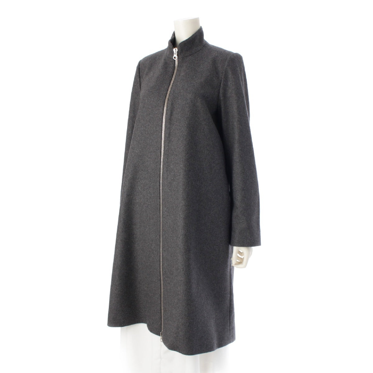 MM6 wool Front zip up coat outer 52AA001344049 gray 40