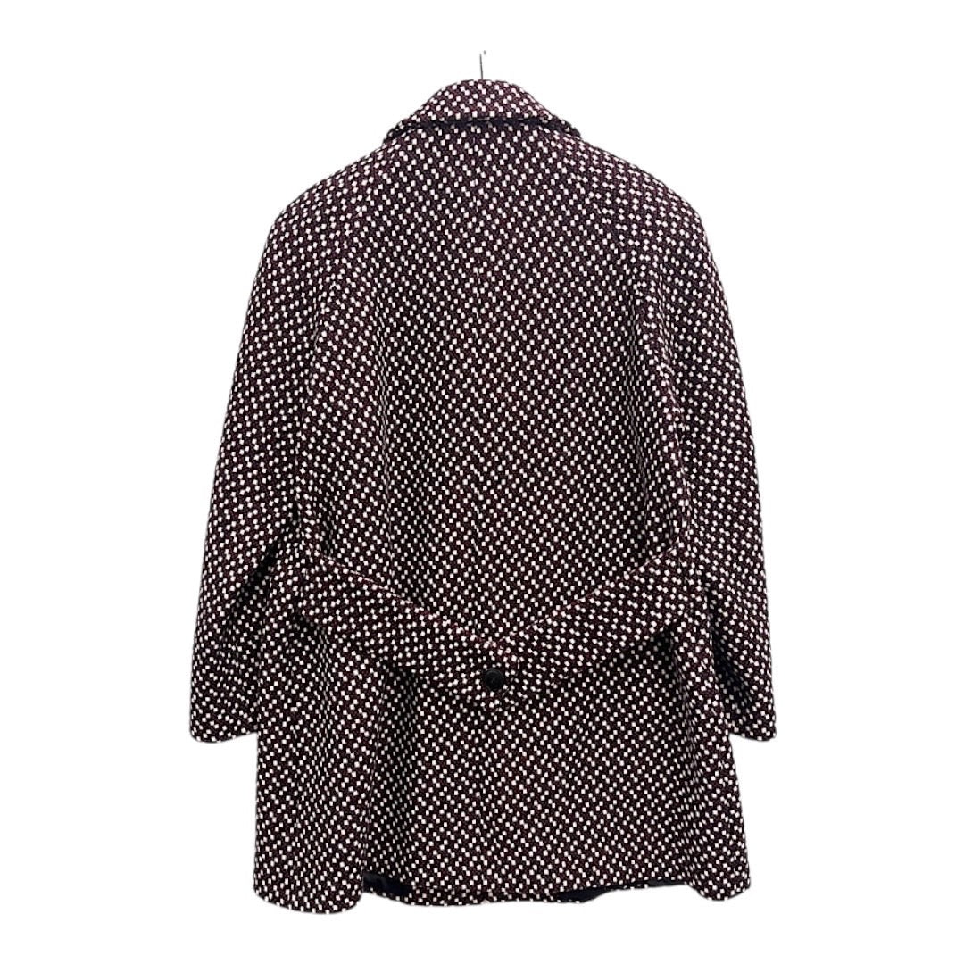 MIUMIU Check Pattern Wool Coat Red 38 outer