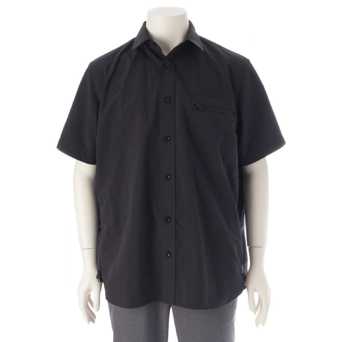 Sacai Matte Taffeta Shirt Short sleeve shirt tops 24-03358M black 1