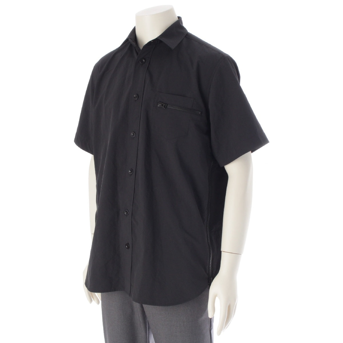 Sacai Matte Taffeta Shirt Short sleeve shirt tops 24-03358M black 1