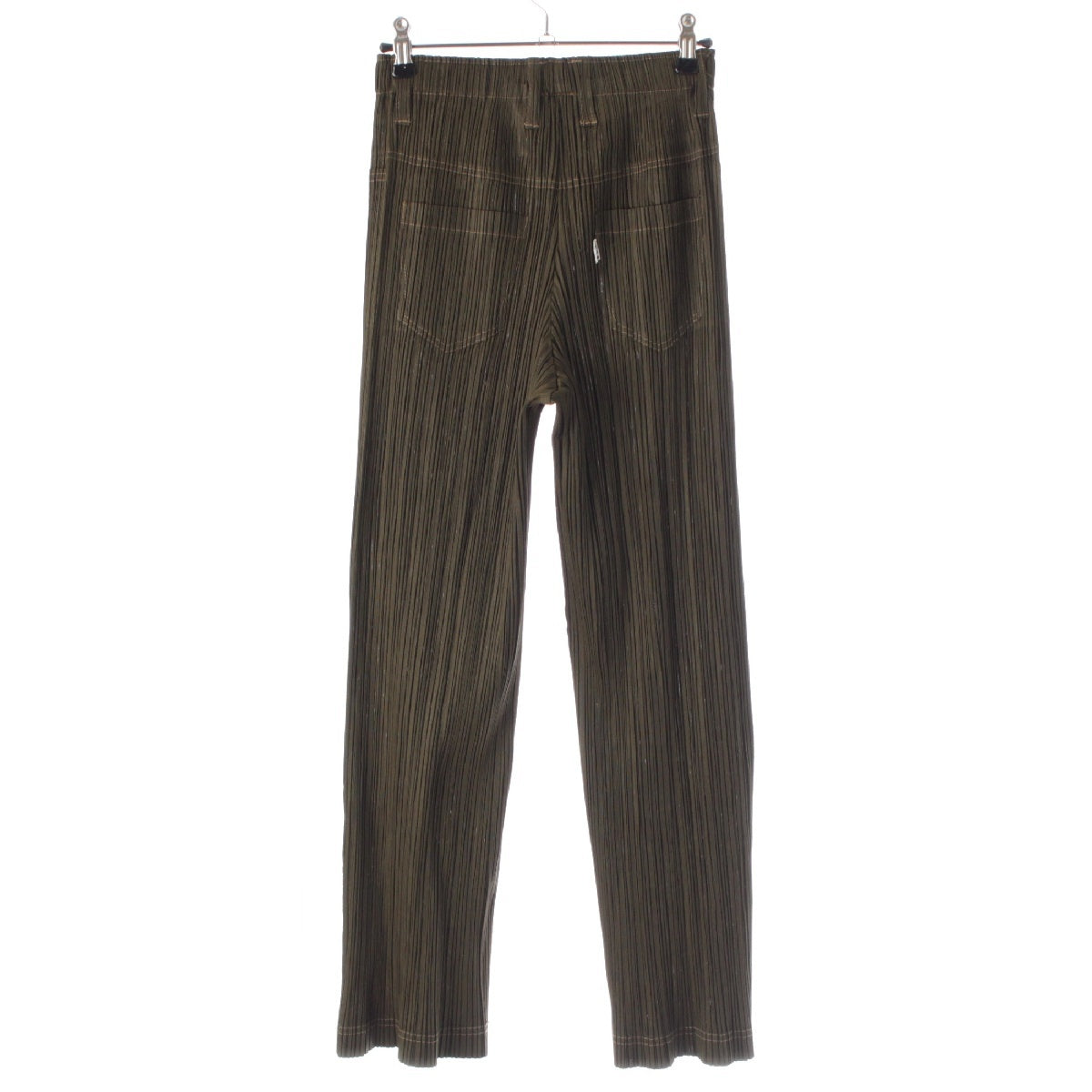 PLEATS PLEASE ISSEY  Denim Transfer Straight Pants Bottoms PP73-JF424 khaki 1