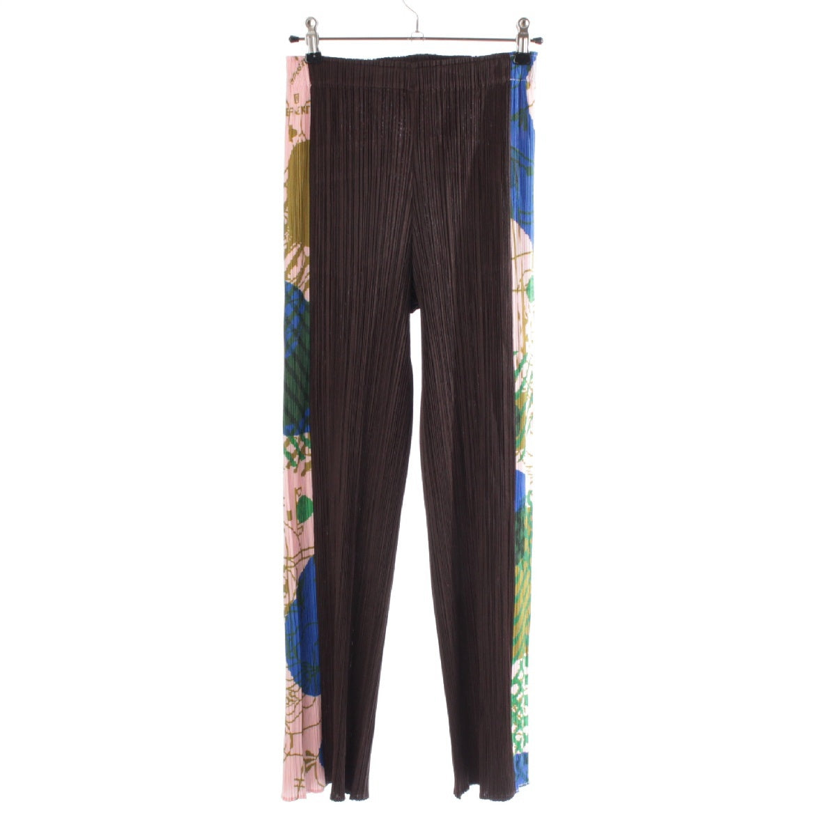 PLEATS PLEASE ISSEY  Graphics Pleated Pants English letters PP22-JF774 Brown pink 1