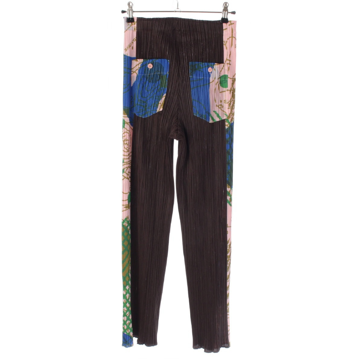 PLEATS PLEASE ISSEY  Graphics Pleated Pants English letters PP22-JF774 Brown pink 1