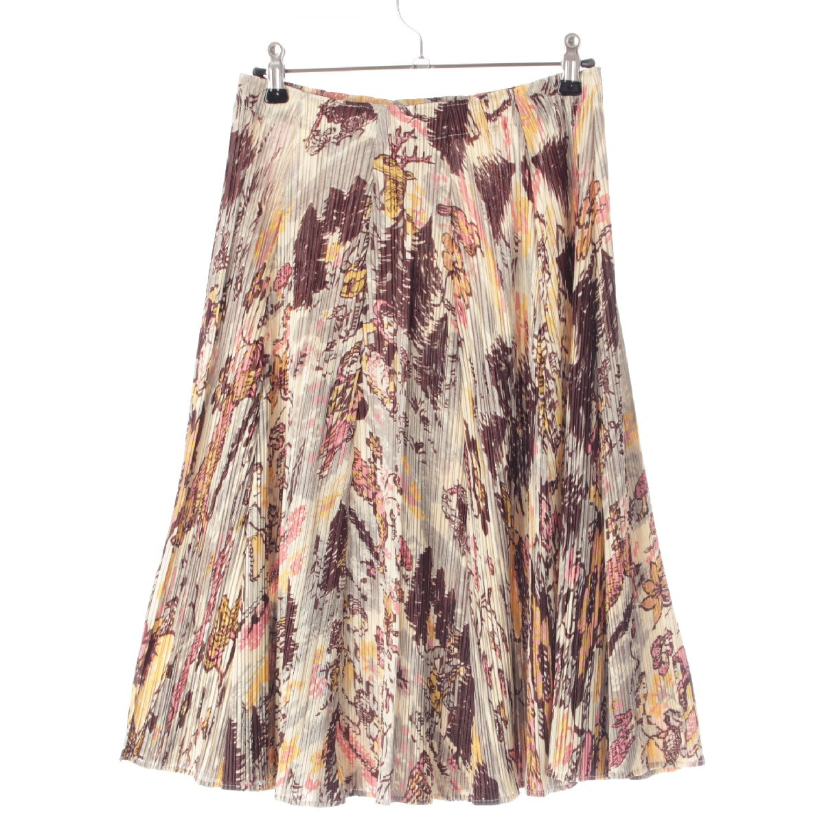 PLEATS PLEASE ISSEY  Nathalie Lete Red Riding Animal Floral Knee-length skirt beige 5